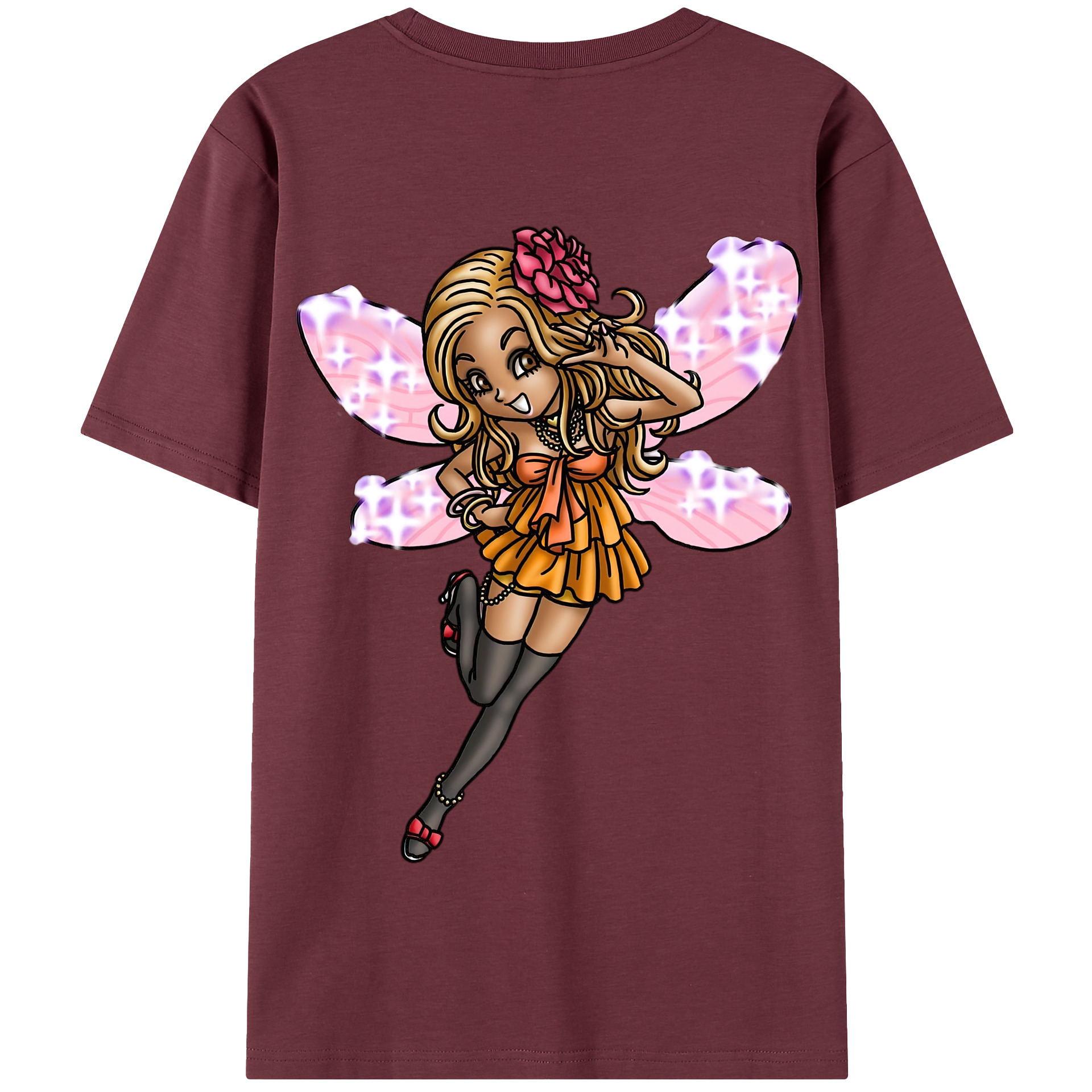 （画像用） ドラゴンクエスト Doragon Kuesuto Dragon Quest 綿100％半袖Tシャツ（背面プリント）